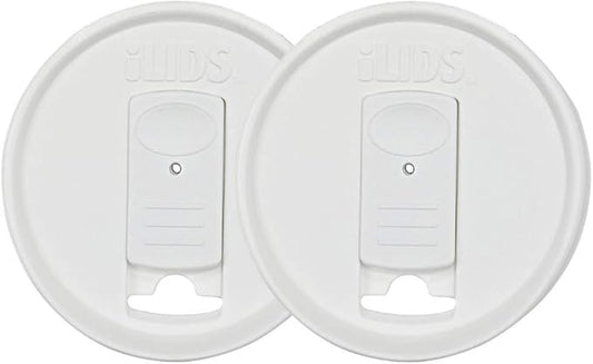 Mason Jar Drink Lid, Regular Mouth, White, Pack of 2