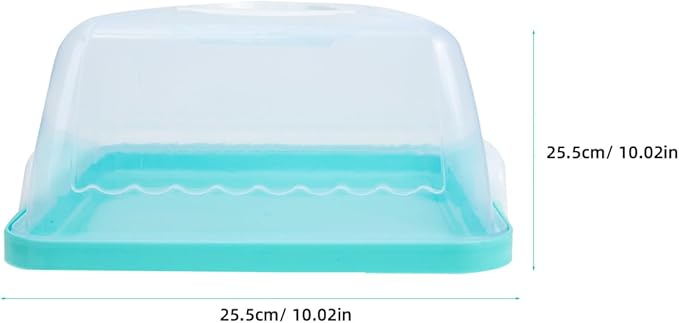 VICASKY Dessert Carrier Collapsible Cake Rectangular Square Stand With Lid Portable Box Round Cover Cupcake Holder Transparent Storage Cakes Plastic Bride Mini Handheld Birthday Handle Two Sided