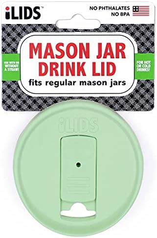 Mason Jar Drink Lid, Regular Mouth, Pastel Colors, Pack of 4
