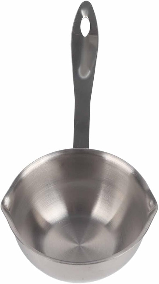 Buer Warmer Pot, 10ML, Silver, Compact, Stainless Steel, Ceramic Finish, No Lid, Suitable for Stovetop, Max 150g, Includes 1 x Buer Warmer Pot