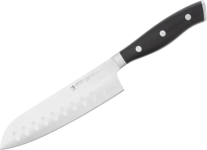 HENCKELS Forged Accent Razor-Sharp 2-pc Knife Set, Santoku Knife 5 Inch, Santoku Knife 7 Inch, German Engineered Informed by 100+ Years of Mastery,Black