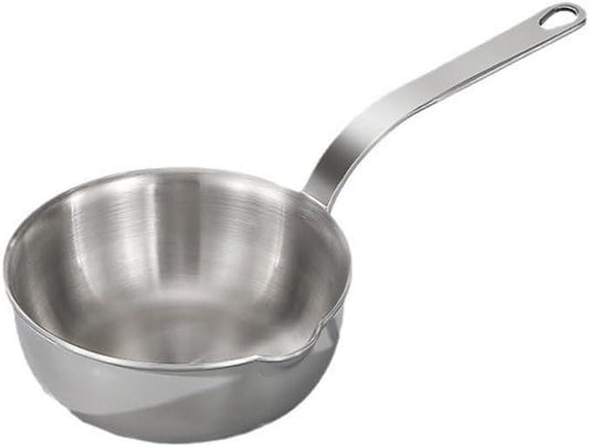Butter Warmer Pot, Milk Warmer Pot with Pour Spouts, Pan Sauce Pan Stainless Steel Small Milk Saucepan, Stainless Steel Chocolate