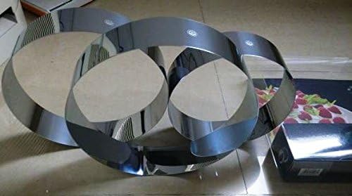 NEWLINE NY Stainless Steel Cake Mousse Rings for creating Round Appetizers, Molded Salads, Cakes, Mousse and Desserts, 3 Round Cake Mousse Flan Rings 8", 9.5" 10.5" Set