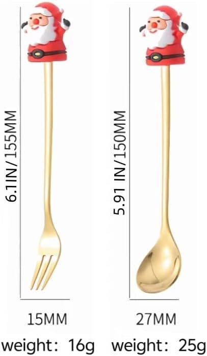 Christmas Spoon Stainless Steel 6-piece Gift Box