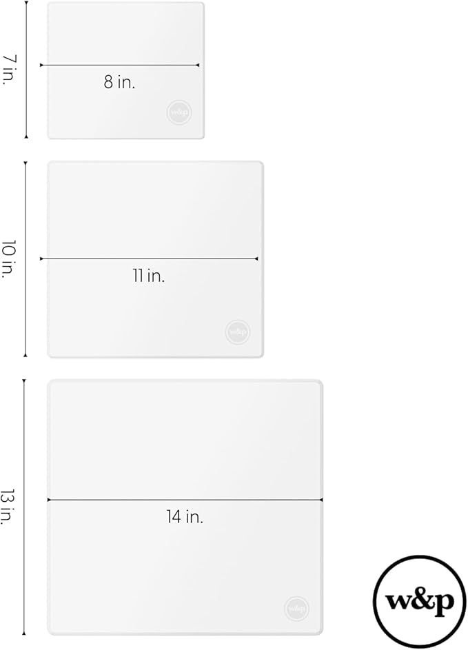 W&P Reusable Silicone Stretch Wrap, 1 Box with 3 Wraps (7x8, 10x11, 13x14), Oven, Dishwasher, Microwave & Freezer Safe, BPA Free