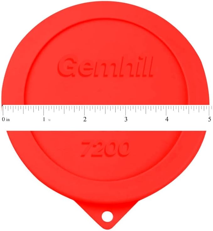 2 Cup Silicone Storage Cover Lids Replacements for Round Anchor Hocking Glass Bowls and Pyrex 7200-PC Glass Bowls |Container not Included|(Red, 4 Pack)