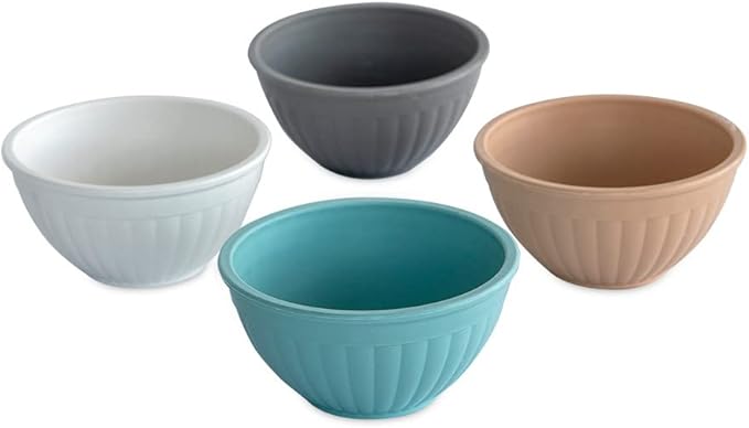 Nordic Ware Mini Prep and Serve Mixing Bowls Set, 4-Piece, Earth-Tones