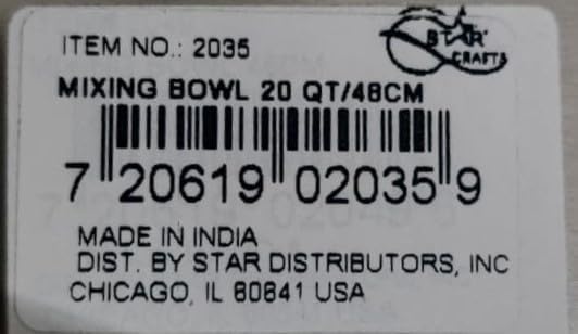 Stainless Steel Mixing Bowl for Commercial and Home Kitchen