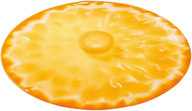 Charles Viancin - Orange Silicone Lid for Food Storage and Cooking - 11''/28cm - Airtight Seal on Any Smooth Rim Surface - BPA-Free - Oven, Microwave, Freezer, Stovetop and Dishwasher Safe