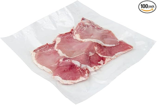 Restaurantware Fresh Hero 12 x 12 Inch Vacuum Sealer Bags 100 Food Storage Bags - 3 mil Thick Microwavable Clear Plastic Sous Vide Bags Freezable For Storing Food Or Sous Vide Cooking