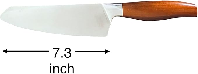 Japanese Chef Knife santoku knife with a high carbon stainless steel blade, finished wood handle,chop slice and dice like a pro with this well made knife comes with gift box and blade guard