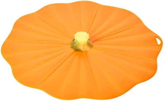Charles Viancin Silicone Lid - Pumpkin/Fall Theme - Airtight Microwave, Oven, Stovetop, and Dishwasher Safe Pan or Bowl Lid (6 Inch)