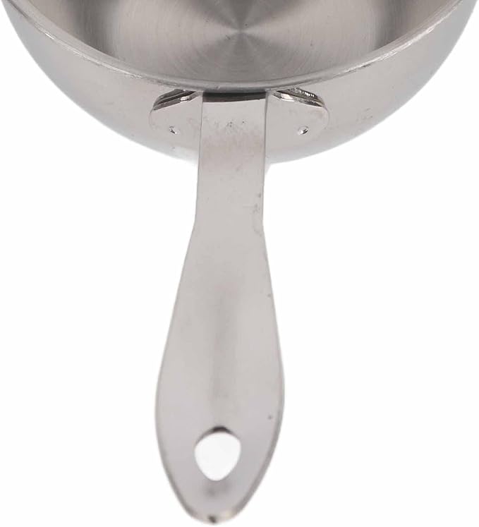 Buer Warmer Pot, 10ML, Silver, Compact, Stainless Steel, Ceramic Finish, No Lid, Suitable for Stovetop, Max 150g, Includes 1 x Buer Warmer Pot