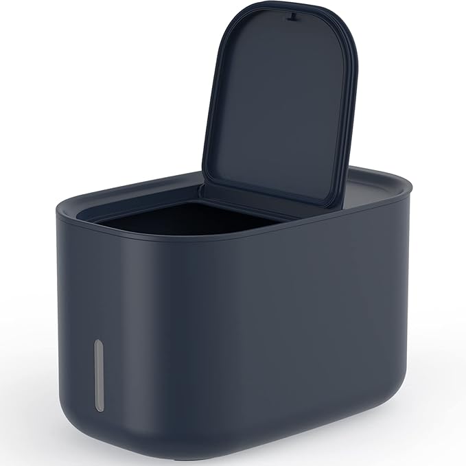 Zuutii Rice Storage Container,Food Container, Dry Food Storage, Pet Food Dispenser, 11lbs/6.9Qt Large Storage Bin with Lid,Silicone Ring & Moisture Proof, for Grain Cereal Soybean Corn, Dark Gray