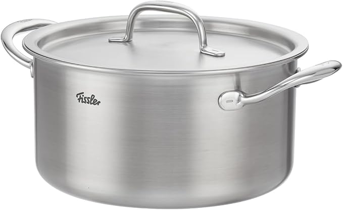 Fissler M5 Pro-Ply 5-ply Stainless Steel Stockpot, 6 Quart, with Metal Lid
