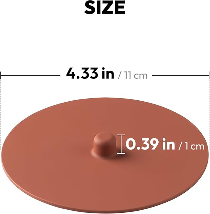 Carrotez 2 Pack Silicone Cup Cover Lids, 4.3 Inch Mug Covers, Reusable Silicone Coffee and Tea Cup Lids - Orange