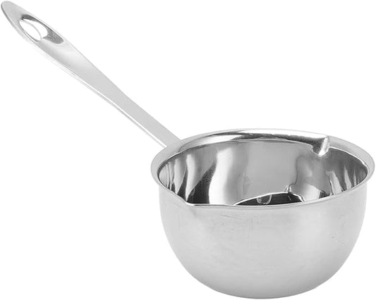 Stainless Steel Butter Warmer, Mini Butter Melting Pot with Dual Pour Spout Small Saucepan Milk Pan for Coffee Smaller Liquid Portions (150ML)
