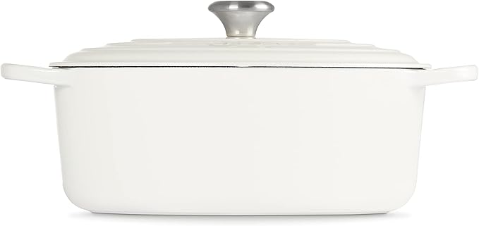 Le Creuset Enameled Cast Iron Signature Oval Dutch Oven, 6.75 qt., White