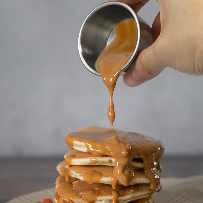 Ramekin Sauce Dipping Bowl Mini Sauce Cups Pudding Condiment Cups for Home Party Restaurant (Sliver 12PCS 75ml)