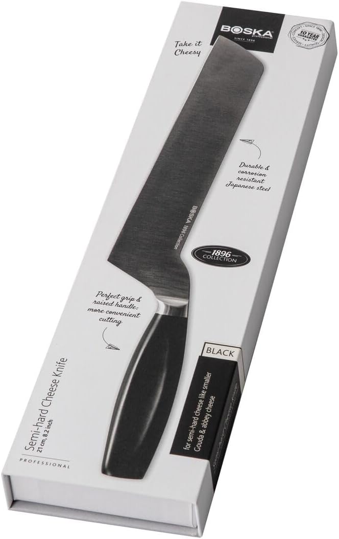 BOSKA - Semi-hard Cheese Knife - Black - HACCP - Food Safety Cheese Knife