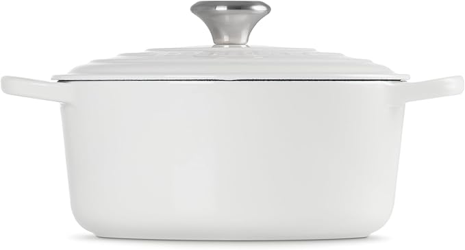 Le Creuset Enameled Cast Iron Signature Round Dutch Oven, 4.5 qt., White