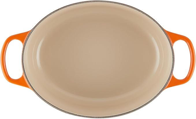 Le Creuset Enameled Cast Iron Signature Oval Dutch Oven, 2.75 qt., Flame