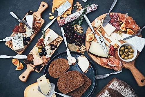 Boska Stainless Steel Cheese 3 Knife Set - Great for Cheese - Multi-Purpose Cheese Slicer - Handheld Slicer - Silver Non-Stick - Dishwasher Safe - For Kitchen Cooking