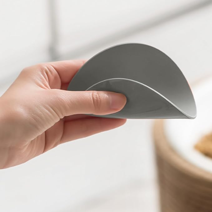 Carrotez 2 Pack Silicone Cup Cover Lids, 4.3 Inch Mug Covers, Reusable Silicone Coffee and Tea Cup Lids - Grey