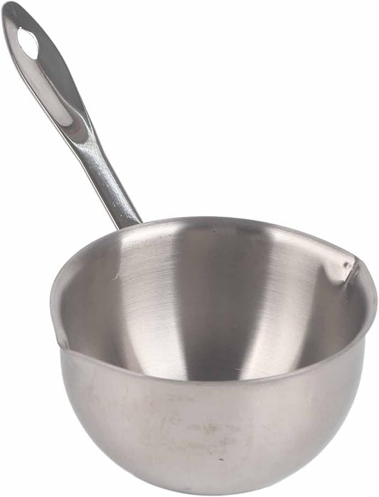 Butter Warmer Pot, Milk Warmer Pot, Stainless Steel Mini Butter Hot Pot, for Heating Milk Butter Cheese Chocolate(300ML)