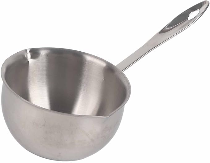 Butter Warmer Pot, Milk Warmer Pot, Stainless Steel Mini Butter Hot Pot, for Heating Milk Butter Cheese Chocolate(300ML)