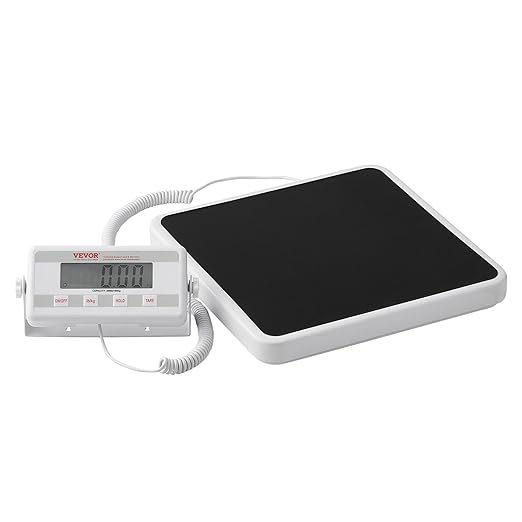 VEVOR Portable Medical Scale, Professional Digital Physician Scale for Weighing - with Anti-Slip Mat, 2 Units (kg/lb), Hold & Tare Function, 400LBS Capacity Physician Wight Scale for Gym Home Hospital