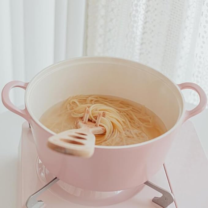 Neoflam Retro 3QT Stockpot with Lid – 8.7" (22cm) Nonstick Ceramic Coated Casserole, Saute Pot, Dutch Oven with Silicone Handle Holder, Dishwasher Safe, Elegant Kitchen Cookware, Made in Korea