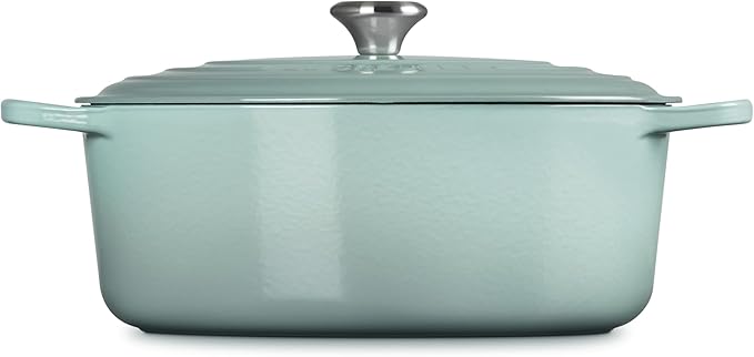 Le Creuset Enameled Cast Iron Signature Oval Dutch Oven, 8 qt., Sea Salt