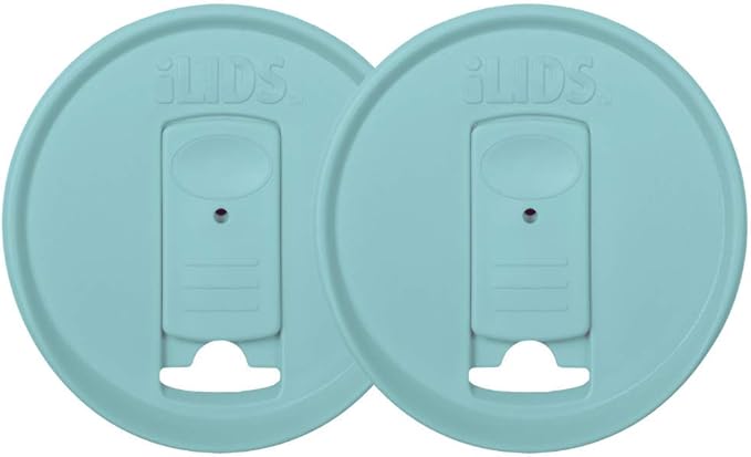 Mason Jar Drink Lid, Regular Mouth, Seafoam, 2-Pack