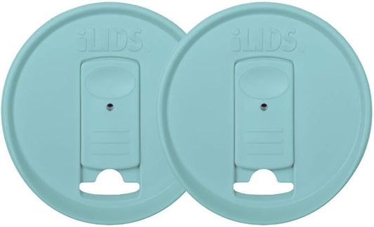Mason Jar Drink Lid, Regular Mouth, Seafoam, 2-Pack