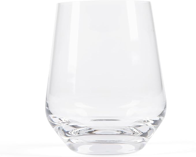 Larder & Vine Crystalline Glassware Tumbler Set, Artisan Drinkware for Cocktails, Water, Whiskey or Spirits, Handmade in Poland (Classic Short)