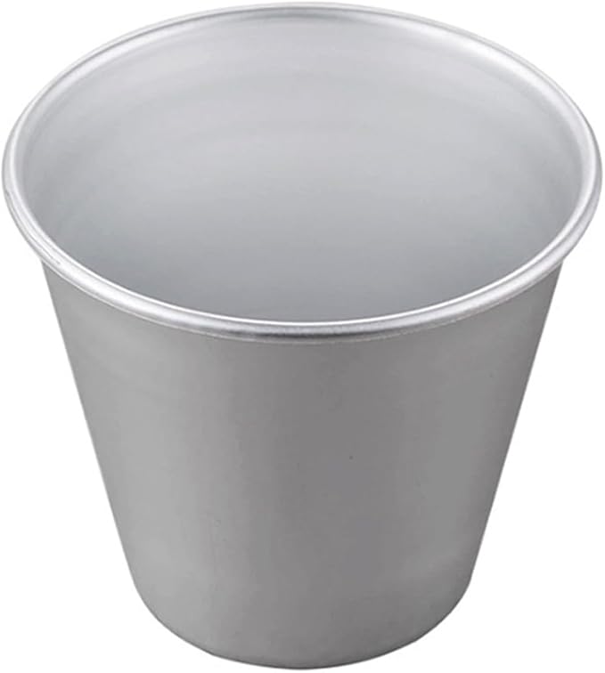 Mantouxixi 6 Packs Pudding Tin Cup, Aluminium Popover Pan Baking Maker, Individual Muffin Chocolate Molten Brownie Tumbler Raspberry Souffle Cupcake Molds - 3.2"x 2.9"
