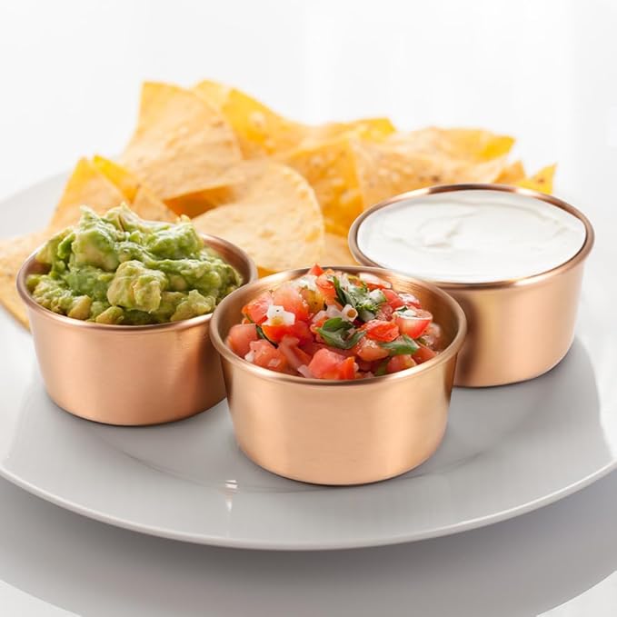 Ramekin Sauce Dipping Bowl Mini Sauce Cups Pudding Condiment Cups for Home Party Restaurant (Champagne Gold 12PCS 60ml)