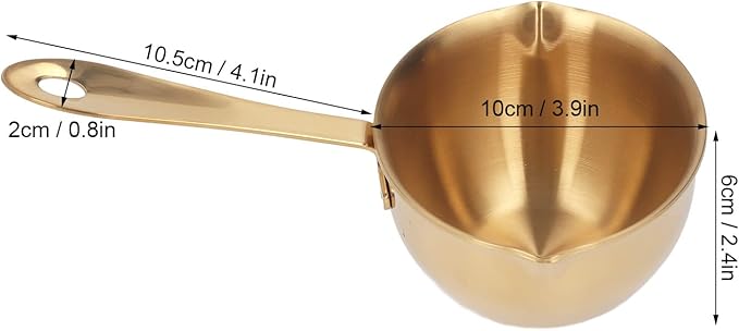 Butter Warmer Pot, 0.8 Quart Milk Warmer Pot with Dual Pour Spouts,Stainless Steel Chocolate Melting Pot,Multifunctional Sauce Pan,for Stove Top, Coffee Tea Soup Warming