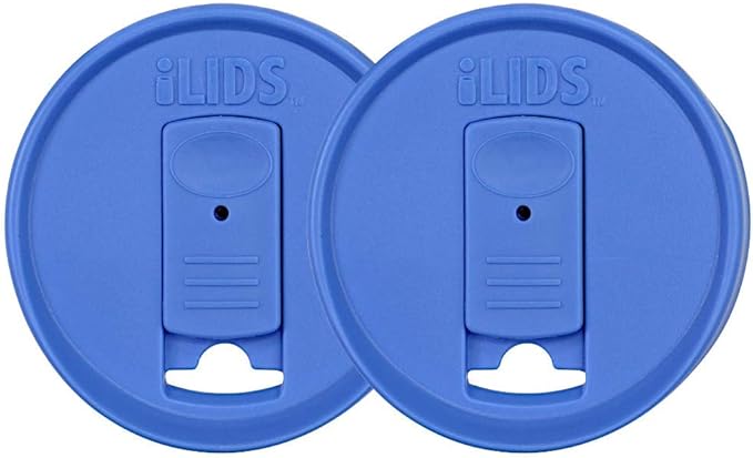 Mason Jar Drink Lid, Regular Mouth, Periwinkle, Pack of 2