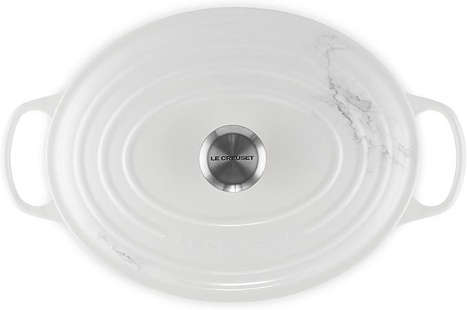 Le Creuset Enameled Cast Iron Signature Oval Dutch Oven, 6.75 qt., Marble