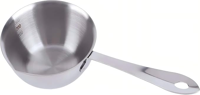 Stainless Steel Butter Warmer, Milk Warmer Pot with Pour Spouts Mini Chocolate Melting Pot for Coffee Tea Soup Warming