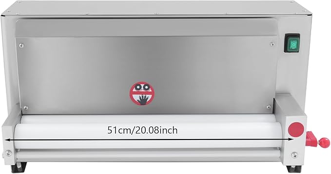 Pizza Dough Roller, 3-18" Automatic Dough Sheeter, 110V 450W Electric Pizza Press Making Rolling Machine - 1-5.5mm Thickness Adjustable for Making Fondant Cakes or Pizza Bases and Crusts