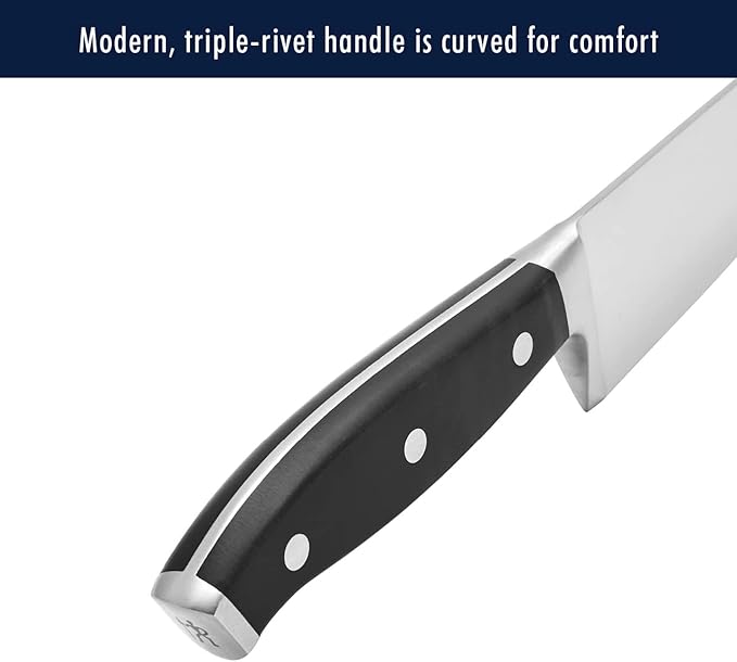 HENCKELS Forged Premio 8-inch Bread Knife, Black/Stainless Steel