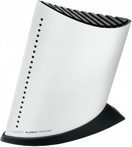 Global GKB-52/CW, 10 Slot Knife Block, White