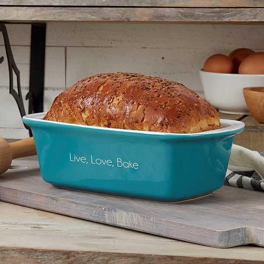 Personalization Universe Classic Personalized Ceramic Loaf Pan, Stoneware Bakeware, Dishwasher Safe, Oven Safe, Ideal for Homemade Breads, Meatloaf, 1.5 Quarts, Baking Dish