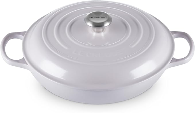Le Creuset Enameled Cast Iron Signature Braiser, 3.5 qt., Shallot