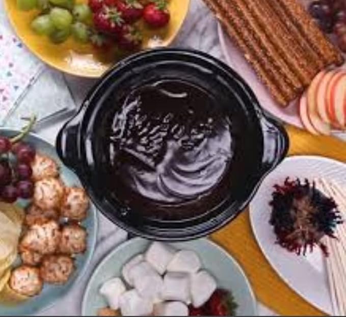 Mini Slow Cooker 0.65qt(20oz) warmer, fondue pot set,chocolate melting pot (stainless steel)… (red)