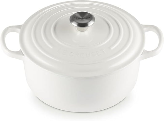 Le Creuset Enameled Cast Iron Signature Cookware Set, 5 pc, White
