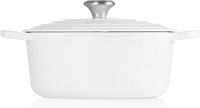 Le Creuset Enameled Cast Iron Signature Round Dutch Oven, 5.5 qt., White